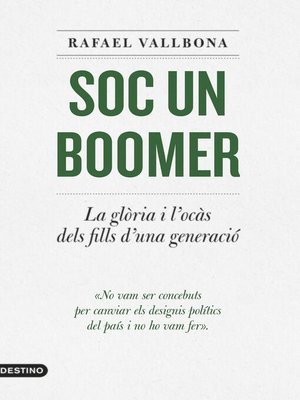 cover image of Soc un boomer